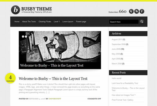 Busby - Best Free WordPress Theme 2012