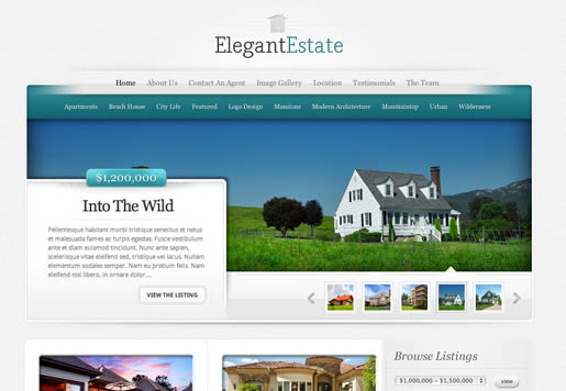 Elegant Estate - Best Real Estate WordPress Theme 2012