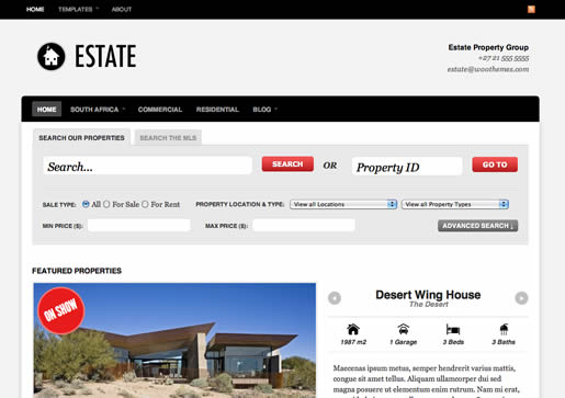 Estate - Best Real Estate WordPress Theme 2012