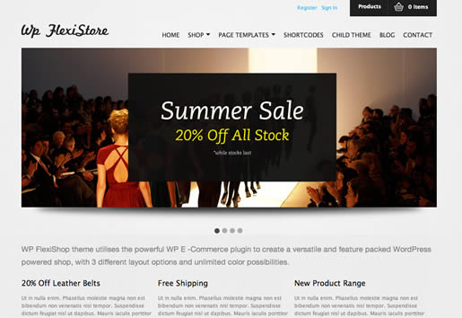 XXXXX - Best Ecommerce WordPress Theme 2012