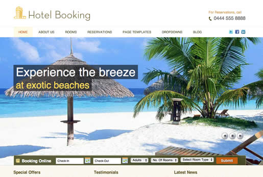 Hotel Booking - Best Real Estate WordPress Theme 2012