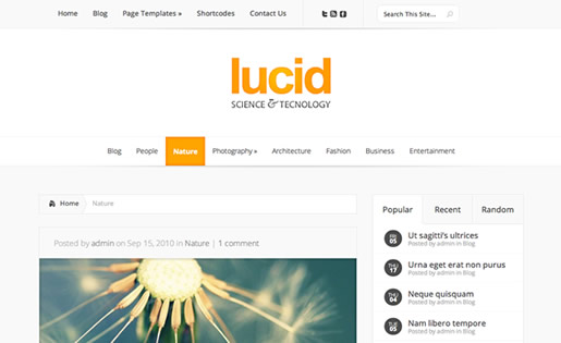 Lucid - Best Magazine WordPress Theme 2012