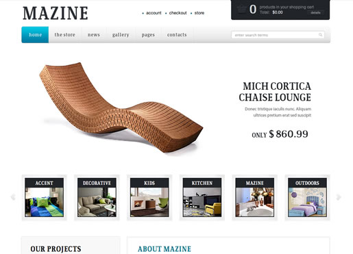 Mazine - Best Ecommerce WordPress Theme 2012