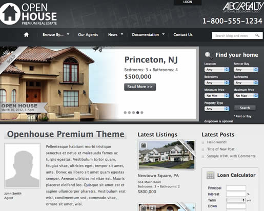 Open House - Best Real Estate WordPress Theme 2012