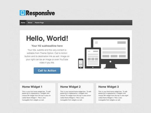 Responsive - Best Free Photography WordPress Theme 2012