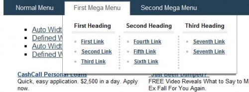 jQuery Mega Menu