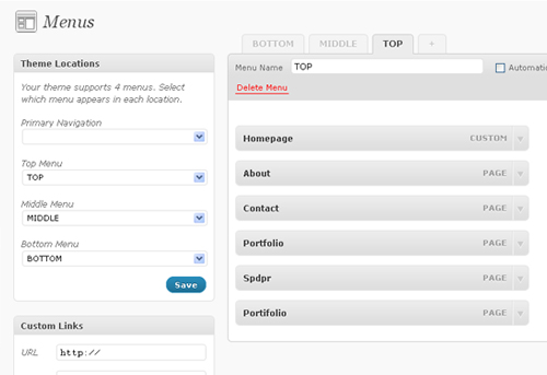 Wordpress Menu Wordpress Menu