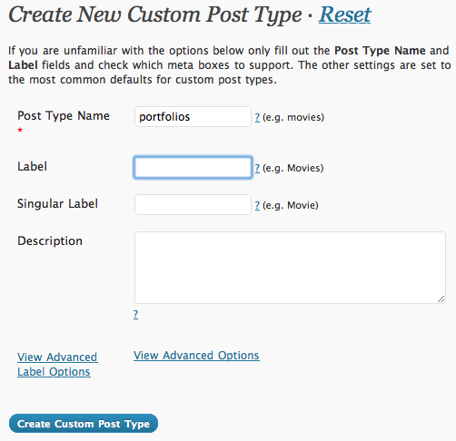 Creat new Custom Post Type Creat new Custom Post Type
