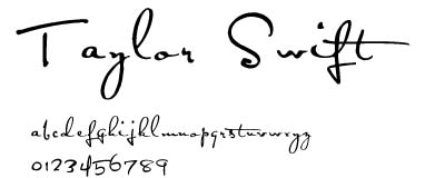 Satisfaction font taylor swift