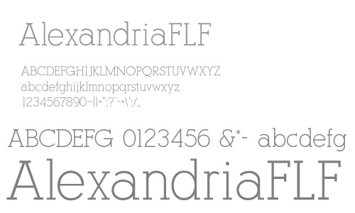 Alexandria font Alexandria font