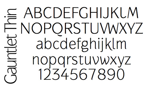 Gauntlet Thin Font Gauntlet Thin Font
