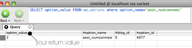 get_option() funtion and return value get_option() funtion and return value