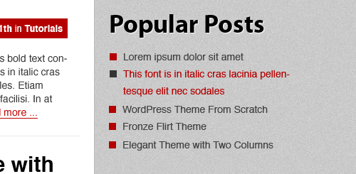 WordPress Layout in Photoshop - Popular Posts Widget Text Color WordPress Layout in Photoshop - Popular Posts Widget Text Color