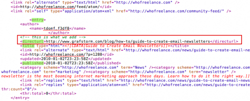 News Submission WhoFreelance Web Development News Feed Elements