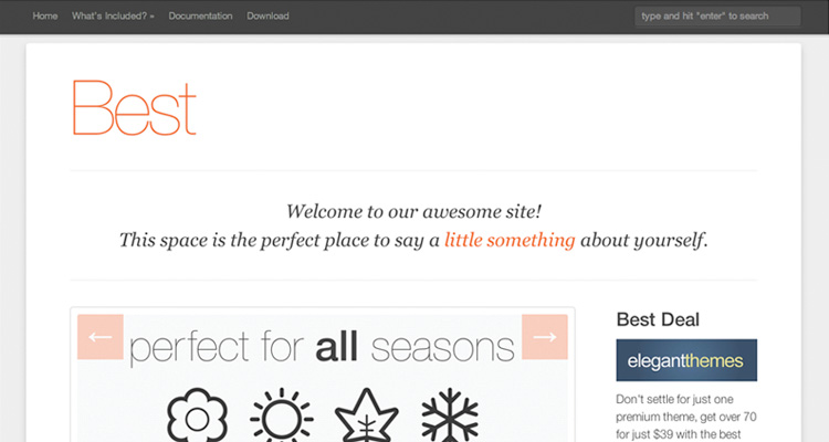 Best Free WordPress Theme 2012