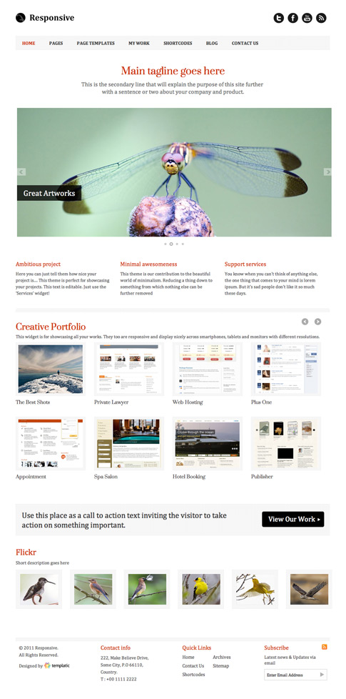 wordpress thme responsive layout