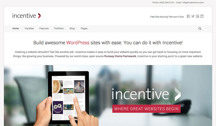 Incentive - Best Business WordPress Theme 2021
