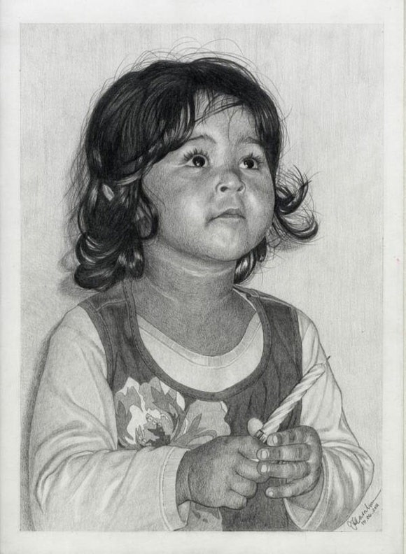 White Pencil Drawing