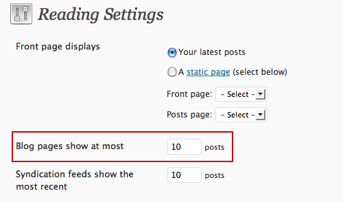 WordPress theme setting up number of posts willl be displayed in homepage